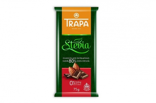 TRAPA Hořká čokoláda se stévií 80% 75g