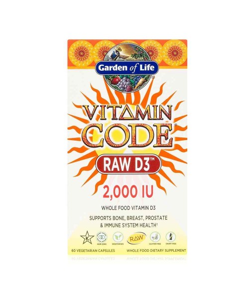 Garden of Life Vitamín D3 RAW 2000IU 60 kapslí