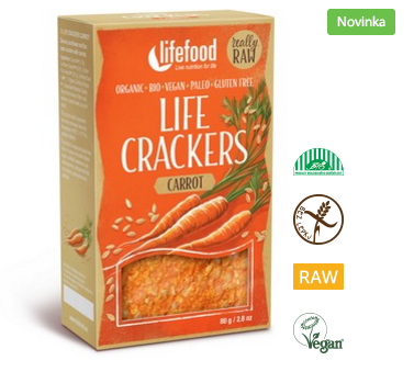 Lifefood Life crackers Mrkvánky BIO 80g