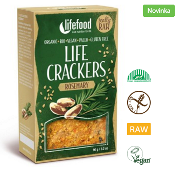 Lifefood Life crackers Rozmarýnové RAW BIO 90g