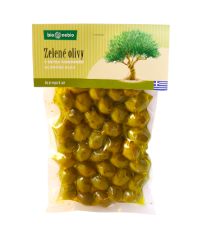 Bionebio Zelené olivy v extra panenském olivovém oleji BIO 250 g