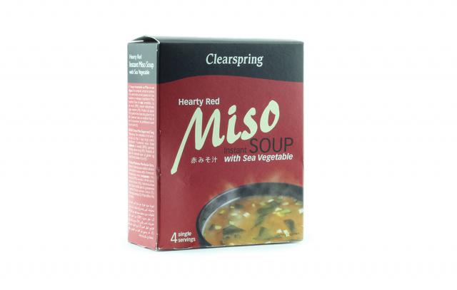 Clearspring Miso instatní polévka s řasami vydatně červená 40g