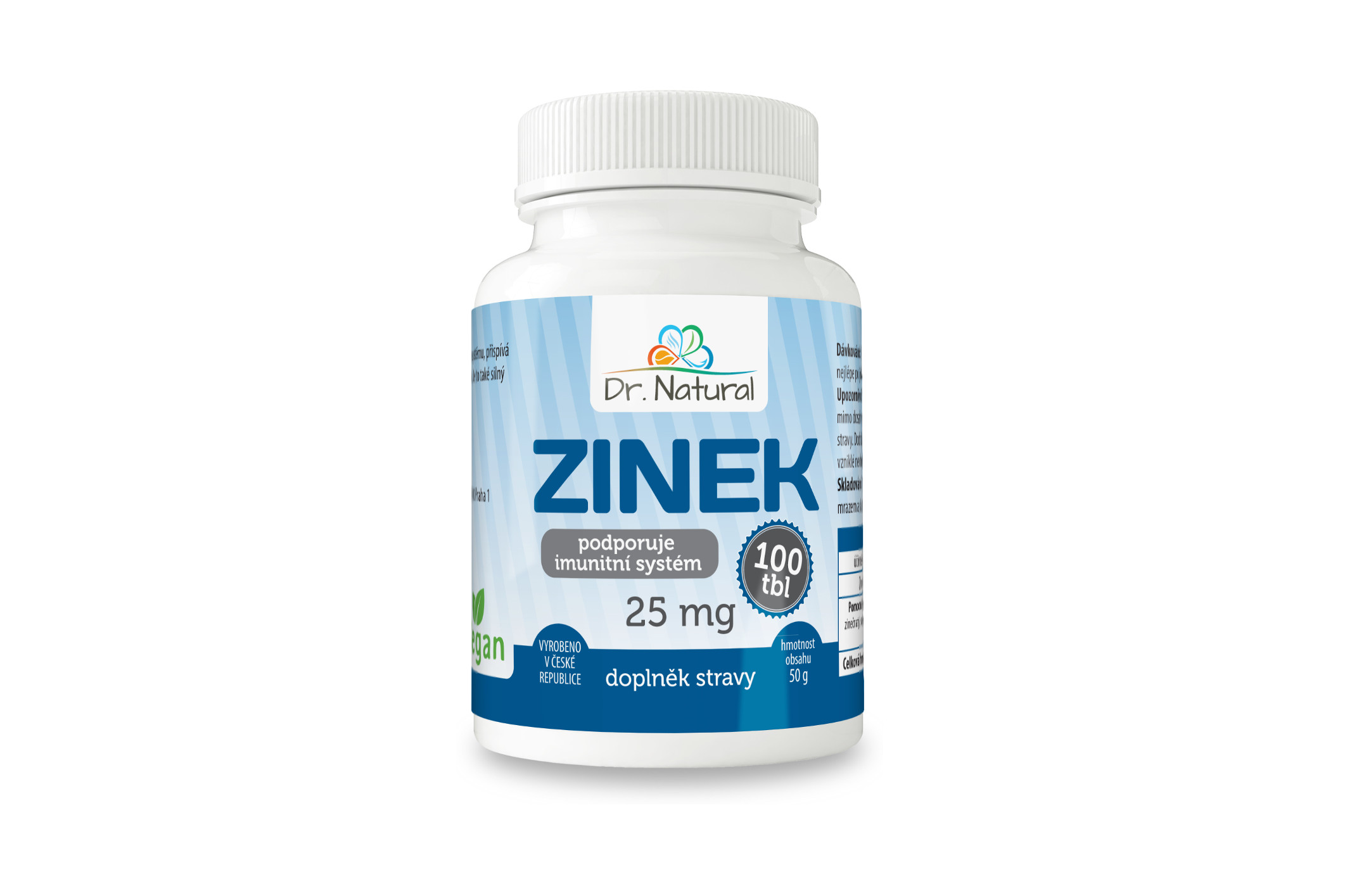 Dr. Natural Zinek 25 mg 100 tablet 50g