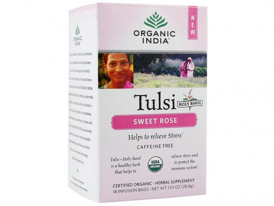 Organic India Tulsi sladká růže BIO 25 sáčky