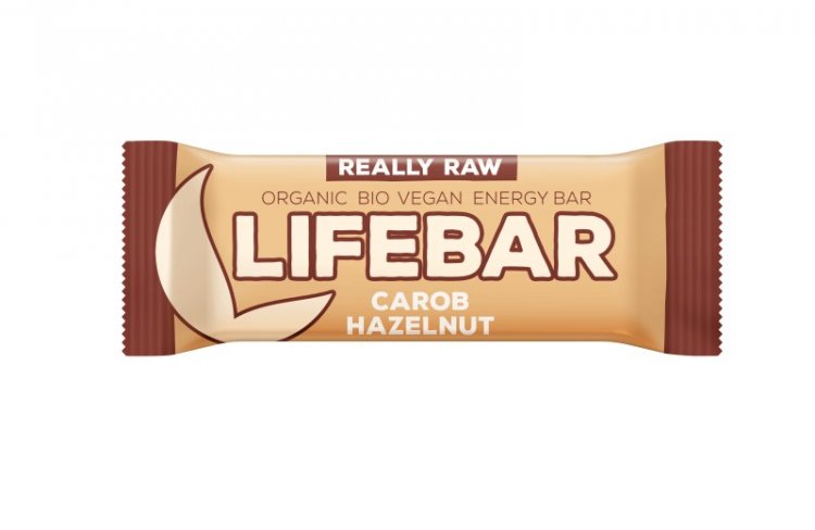 Lifefood Lifebar tyčinka karobová s lískovými oříšky BIO 47 g