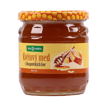 Bionebio květový med z Doupovských hor ČESKÉ BIO 500 g