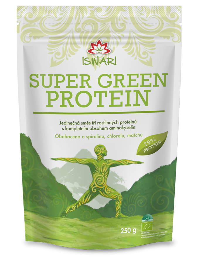 Iswari Super Green 79% protein BIO 250 g