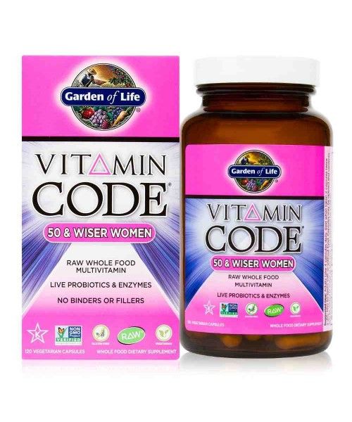 Garden of Life Vitamin Code 50 pro ženy po padesátce 120 kapslí